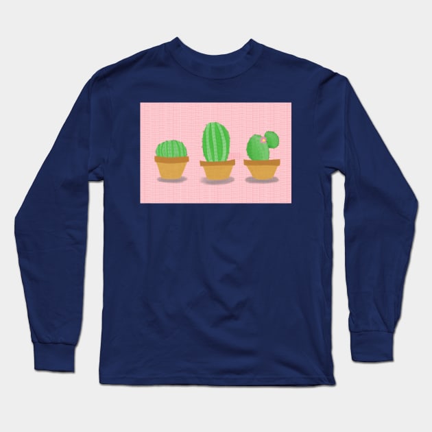 3 little cacti Long Sleeve T-Shirt by Charlotsart